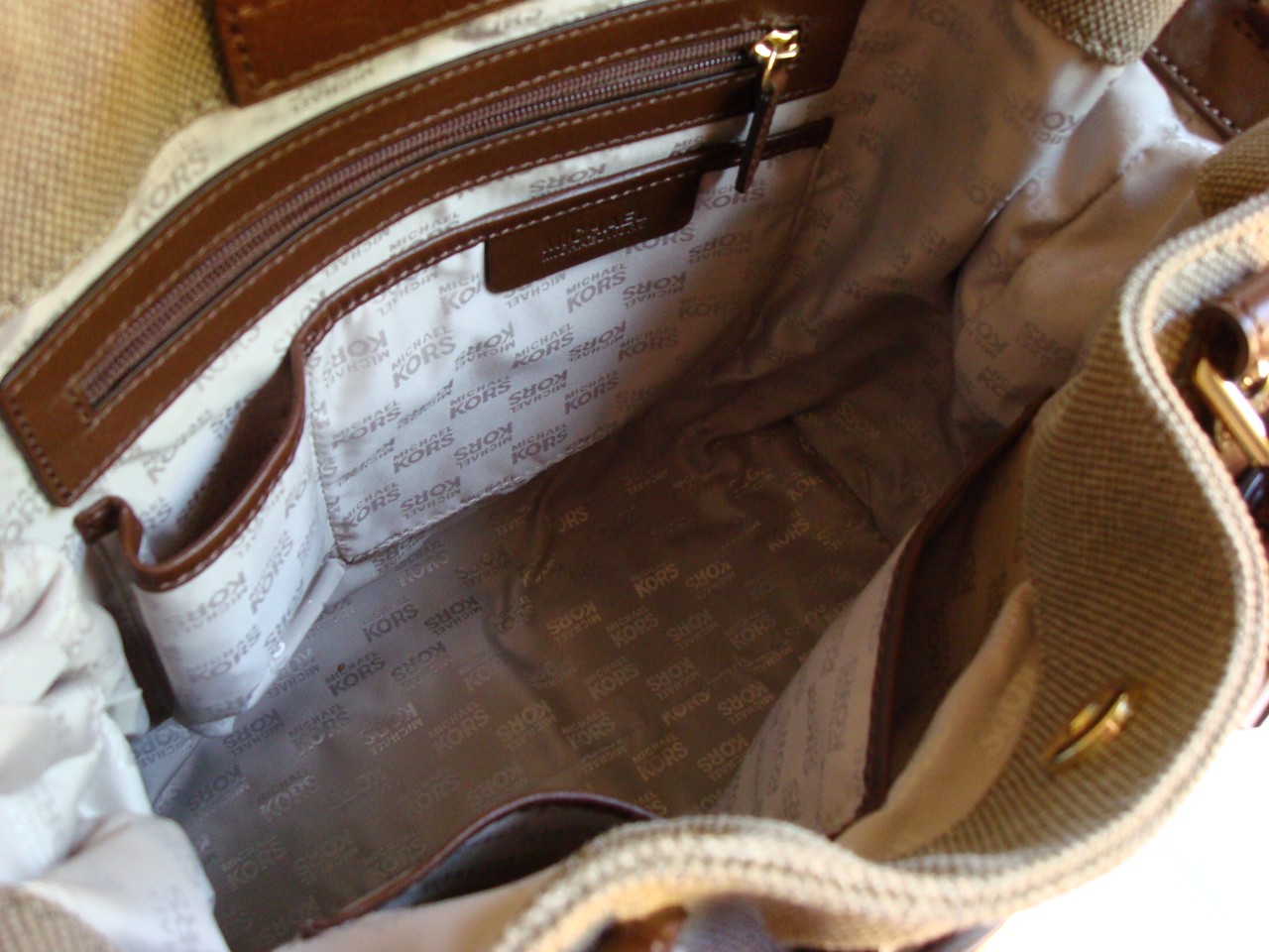 michael kors diaper bag brown